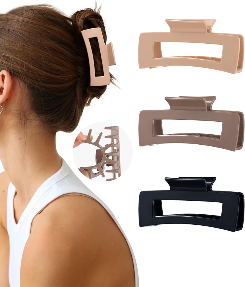4PC Square-style hair clip